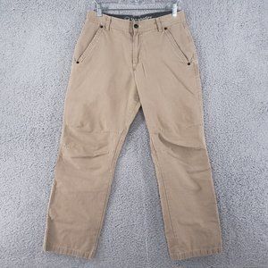 Wrangler Pants Men’s 34X28 Khaki Chino Outdoor Series Hiking 100% Cotton NT851FN